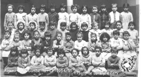 À l'école Gambetta, CP, 1954/55