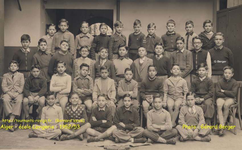 l'école Lavigerie, en 1952-1953